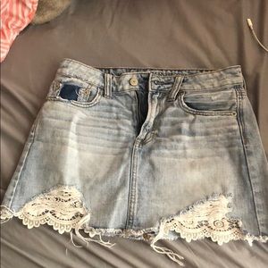 american eagle jean skirt